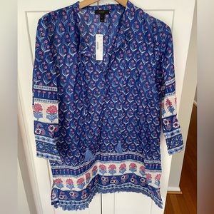 NWT JCREW Blue Cover Up Size Large